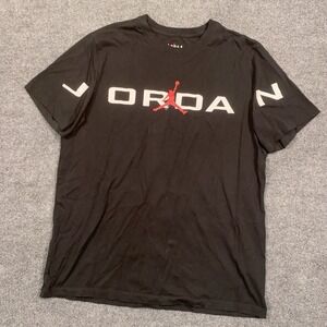 Air Jordan Mens XL T-Shirt Tee Shirt Jumpman Spell Out Black Basketball NBA